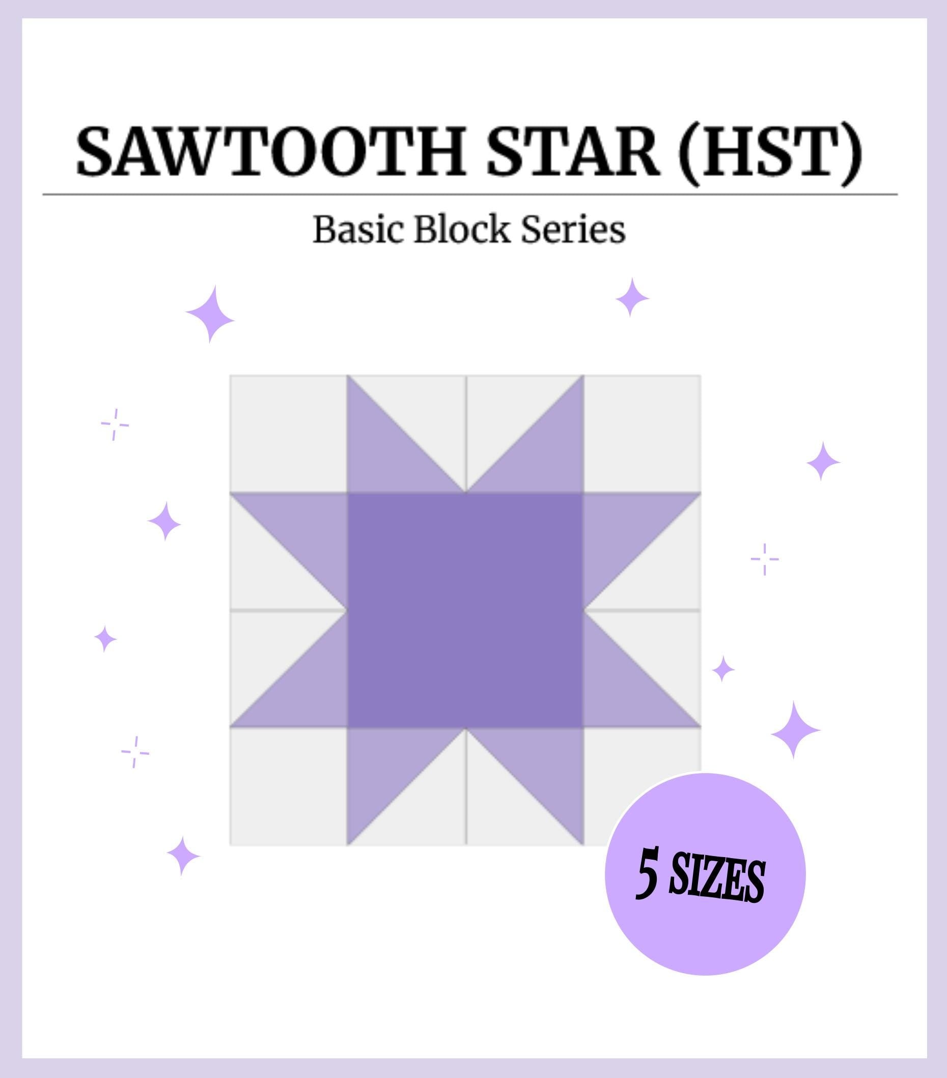 Digital - Sawtooth Star (HST) Quilt Block Pattern