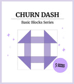Digital - Churn Dash Quilt Block Pattern