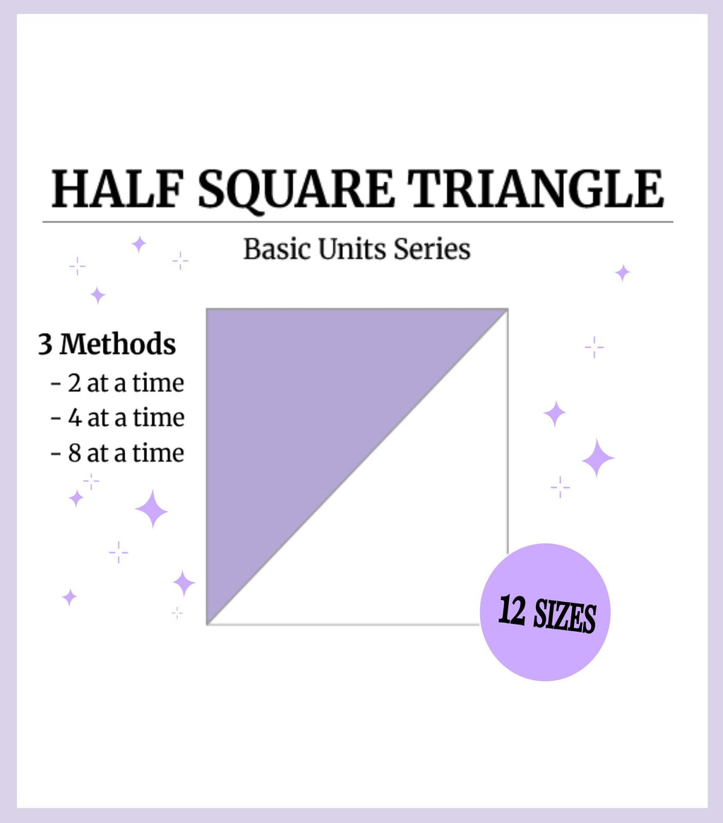 Digital - Half Square Triangle (HST) Quilt Block Pattern
